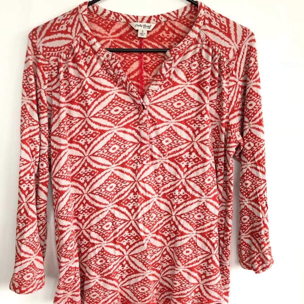 Lucky Brand Boho Tunic Top Shirt